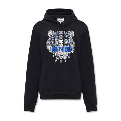 高田贤三(Kenzo)长袖套头卫衣男纯棉抽绳兜帽多色刺绣徽标虎头图