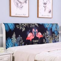 家柏饰(CORATED)欧式全包床头罩套床头套罩弹力布软包床靠背罩防尘保护套1.51.8米 轻奢火烈鸟 1.5米