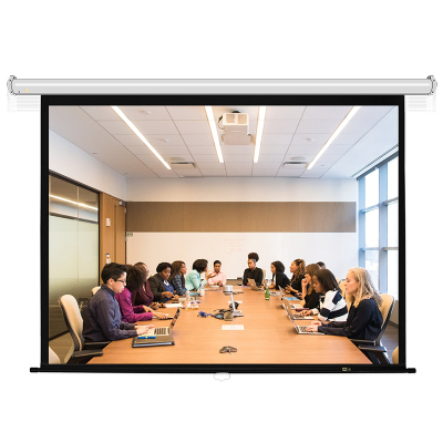 经科JK投影幕布YY2 96寸1:1手动自锁白塑幕投影机投影仪幕布