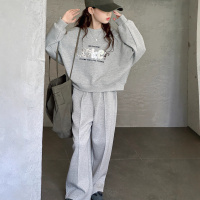 女童秋装卫衣套装新款儿童韩系中大童春秋季休闲运动服两件套