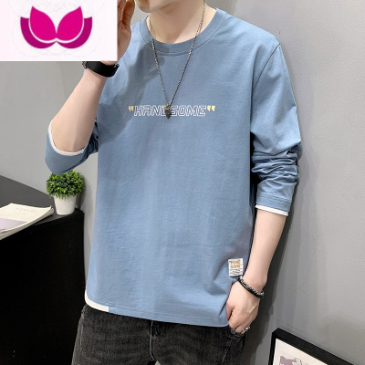 七斓长袖t恤男士2023新款宽松ins中山男装卫衣春季潮牌上衣服