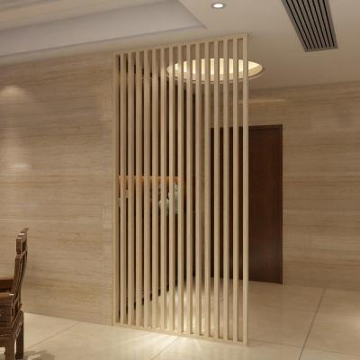 新中式玄关隔断实木屏风 栅栏装饰客厅茶楼酒店 现代简约座屏定制 胡桃木宽100cm*高240cm顶天立地 整装