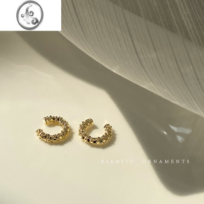 JiMi高级感轻奢精致小齿轮耳骨夹个性复古气质小众独特精灵无耳洞耳夹