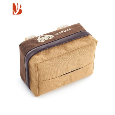 三维工匠创意抽纸盒挂式车载纸巾盒套车用遮阳板抽纸盒车内多汽车用品 咖啡色 天窗纸巾包