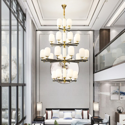 全铜轻奢客厅吊灯后现代简约大气家用餐厅灯高档2021新款北欧后现代灯具