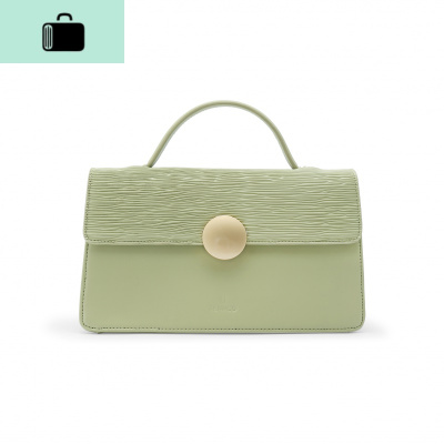 「绿仙踪」2020新款牛皮手提包复古锁扣小方包单肩斜挎女包NEW LAKE 绿仙踪/小号少量