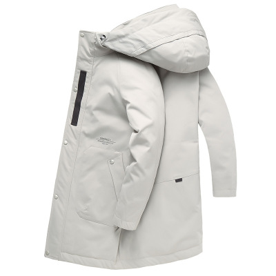 秋冬新款90白鸭绒中长加厚羽绒服青年男士户外羽绒服