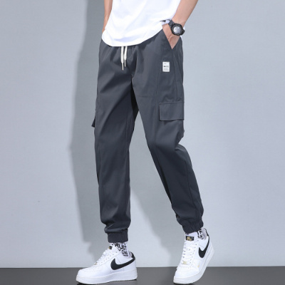 新款轻薄工装裤男夏季高级感时尚潮感简约束脚运动休闲裤男士