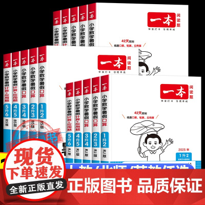 2025新一本暑假口算计算应用题人教北师大苏教版 小学一升二升三升四升五升六年级下册数学暑假作业衔接预复习一本通口算速算