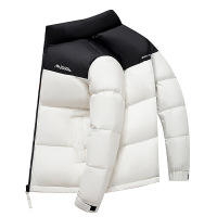 男式加厚鹅绒羽绒服冬季新款撞色时尚短款面包服青年北羽绒服外套