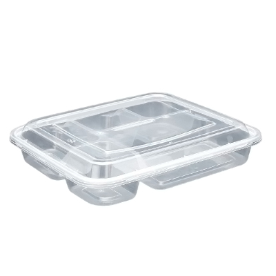 百晟长恒 BSCH-BXH02 1L 150个/箱 一次性带盖五格透明保鲜盒 (计价单位:箱)