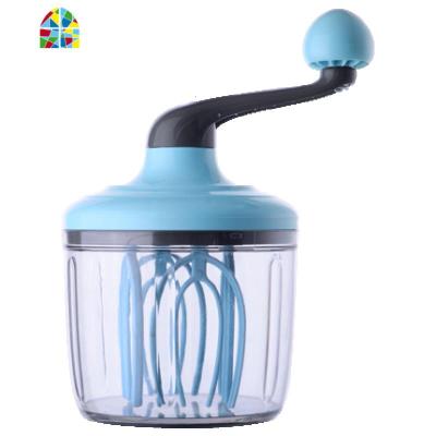 打蛋器手动宝宝辅食溶豆制作工具家用迷你手持自动打蛋机奶油打发 FENGHOU 天蓝色龙卷风(标准装)60秒打发