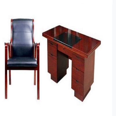 心业1.2米油漆饰面办公桌斜扶手皮面会议椅XY-QMBGZY12办公桌椅套装 此产品单件不出售批量请联系客服