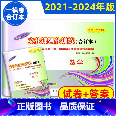 数学 试卷+答案 初中通用 [正版]2021-2024年版中考数学一模卷+答案 合订本 上海初三数学一模卷 领先一步文