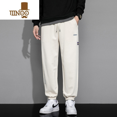 YANXU潮流卫裤男士款宽松束脚运动休闲2023新款哈伦显高裤子男秋季