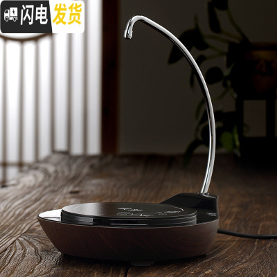 三维工匠煮茶壶玻璃套装蒸茶壶蒸汽煮茶器家用普洱烧水电陶炉茶炉自动上水 仿木纹玻韵抽水电陶炉茶具