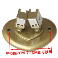 美帮汇晾衣架配件转角器 手摇双杆升降凉衣架定位转向器万向滑轮通用 心型香槟色