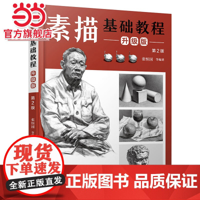 素描基础教程 升级版 第2版 零基础素描自学入门新手速成教程书 素描几何石膏人像画法图文详解 美术生素描考试详解 经典案
