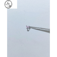 JiMi二十二丁目炫彩珍珠蝴蝶耳钉耳圈高级感紫色澳宝彩钻耳环春夏耳饰