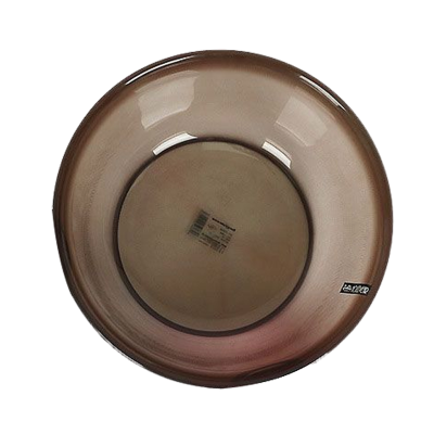 安居先森圆形透明水晶塑料盆脸盆洗手盆 24.5cm 2L咖色