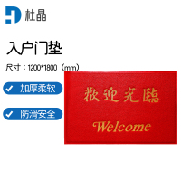 杜晶 DJ-DT247 入户门垫 安全防滑脚垫 丝圈塑料地垫PVC地板 红色1.2米宽