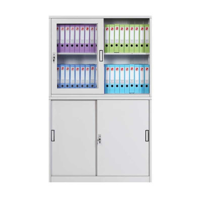 是尚 陈列柜 上移门文件柜 铁皮柜通玻移门柜档案凭证资料柜合同柜玻璃门推拉移门储物柜