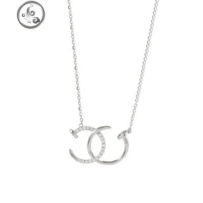 925纯银钉子项链女小众设计感韩版锁骨链ins简约网红学生气质百搭 JiMi