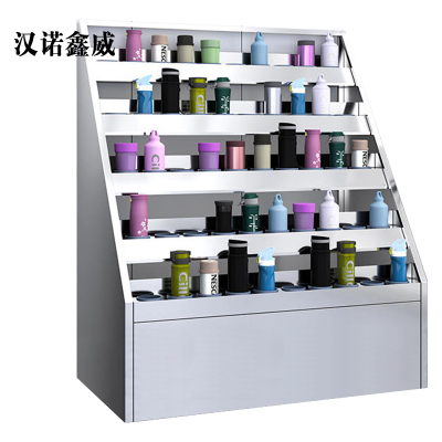汉诺鑫威304不锈钢员工车间多格茶杯放置收纳柜50位水杯架1250*1050*590