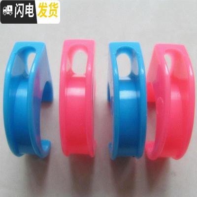 三维工匠衣服30个装防风扣子晾衣杆防滑扣衣架夹子固定挂钩勾晒挂衣钩 粉红色(25mm-28mm圆管 30