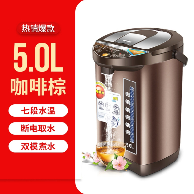 容声(Ronshen)智能恒温电热水壶电热水瓶全自动烧水壶保温一体家用煲开水壶_咖啡色 5升大容量