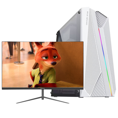  铭能 英特尔酷睿i3/8G高频内存/256G高速固态 SSD 台式电脑 台式机 电脑主机 组装电脑 DIY组装机 家用办公主机台式机组装机电脑商务娱乐影音学生网课电脑+24英寸全套