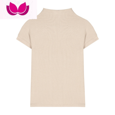 七斓纯欲风短袖T恤女夏季ins潮港风半高领chic休闲紧身显瘦上衣打底衫