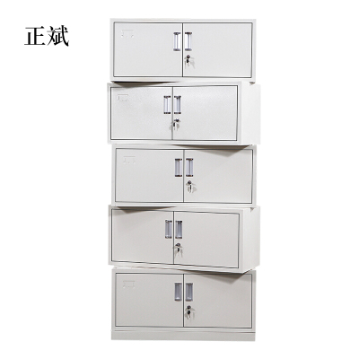 正斌钢制文件柜档案柜财务凭证柜带锁储物柜铁皮柜书柜分五节文件柜