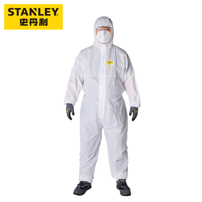 史丹利ST3310标准款防护服 连体防护服防尘防静电 白色SXWW3310CN-S码