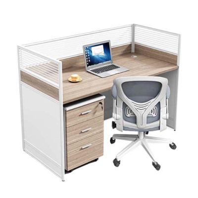 铭威盾职员办公桌椅组合简约现代屏风卡座工位隔断式财务工位桌子单人位+活动柜+椅