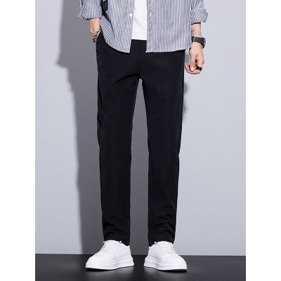 秋冬厚款小西裤男新款百搭修身弹力时尚纯色简约男款轻商务休闲裤