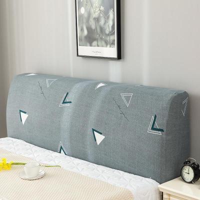 床头套罩全包北欧风格萬能通用防尘软包木床头靠背保护可拆洗 叠叠() 1.2米(适合1.1-1.4米床头使用)