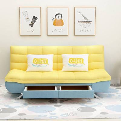 1.9*1.2米双抽屉储物沙发床小户型多功能拆洗折叠布艺双人沙发床