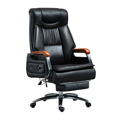 易企采 可躺老板椅 办公室电脑椅 家用办公椅子 转椅高档实木扶手大班椅 午休椅