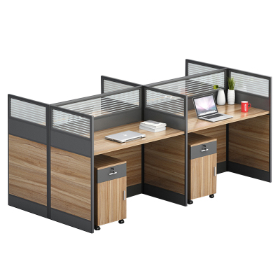 慧采云 办公家具职员桌屏风办公桌现代简约办公桌员工位四人位财务桌电脑桌
