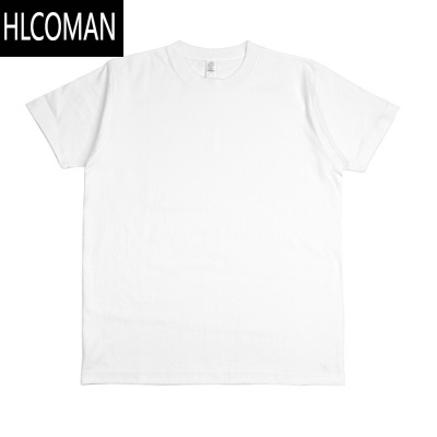 HLCOMAN(装)250g新疆棉短袖t恤男女厚实宽松纯色白T打底衫夏