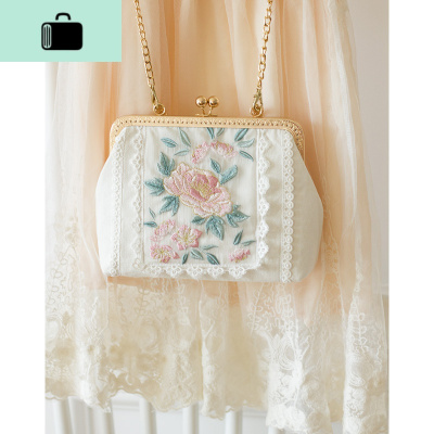 仙女包温柔汉服古风斜挎夏季斜挎小清新仙气包包中国风刺绣旗袍包NEW LAKE女斜挎包