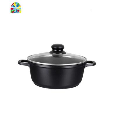 铸铁汤锅炖锅生铁无涂层煲烫闷烧锅不粘铸铁锅 电磁炉燃气 FENGHOU 20CM铸铝锅+盖