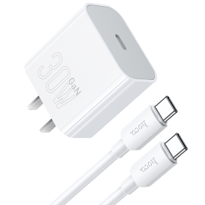 浩酷(HOCO) PD30W Type-C快速充电适配器适 用于华为安卓手机CC16充电器套装 白色