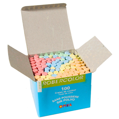 工霸(GONGBA)粉笔黑板贴用粉笔 彩色(100支/盒 )60盒/件 1件