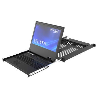 迈拓维矩MT-17308HL 8路HDMI带屏KVM切换器USB 17英寸LED显示器1080P抽拉式可拆卸机架式