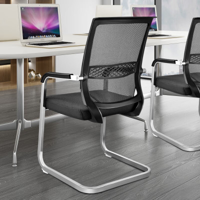 奈高办公椅职员电脑椅会议椅子透气网布椅棋牌室麻将椅简约 弓形椅