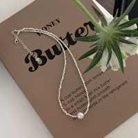 爆闪!碎银几两s925纯银碎银子天然珍珠项链女小众轻奢颈链锁骨链送女朋友老婆情人节七夕生日礼物