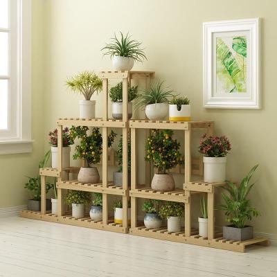 森美人窗边花架子多层室内外客厅实木落地绿萝阳台置物植物盆架家用