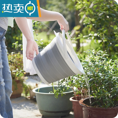 敬平可折叠水桶洗车车载便携式大容量储水桶户外旅行家用小钓鱼桶圆桶